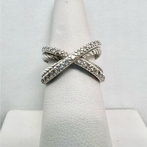 David Yurman Crossover X Ring with Diamonds